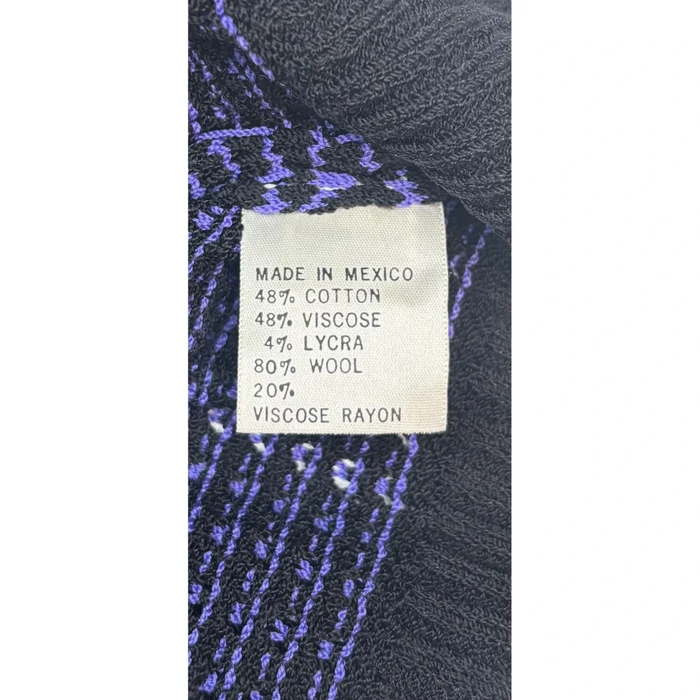 St. John Sport Marie Gray Vtg Purple Black Sweater Vest Sleeveless Top Petite P